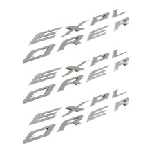 24x Explorer Car Emblem Front Hood Emblem 3D Letters Explorer Sticker Fit for 2011-2019 Explorer (Gloss Silver)
