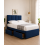 Modern Upholstered Bed with USB & Drawers Blue 4FT 1