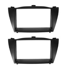 2X Double Din Car Radio Fascia Trim Kit Install Frame DVD Panel Stereo Interface for TUCSON IX35 2010+ 178X102mm