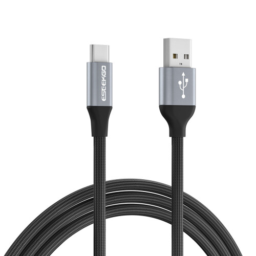 (1 m) Eseekgo USB-A to USB-C Super-Fast Braided Charging & Data Cable, Black 2