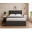 Modern Upholstered Bed with USB & Drawers Grey4FT6 2