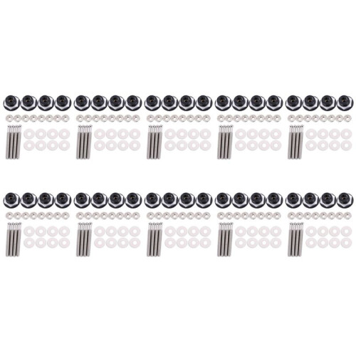 40X Push Button Quick Release Car Hood Bonnet  Pin Lock Bumper Clip Black