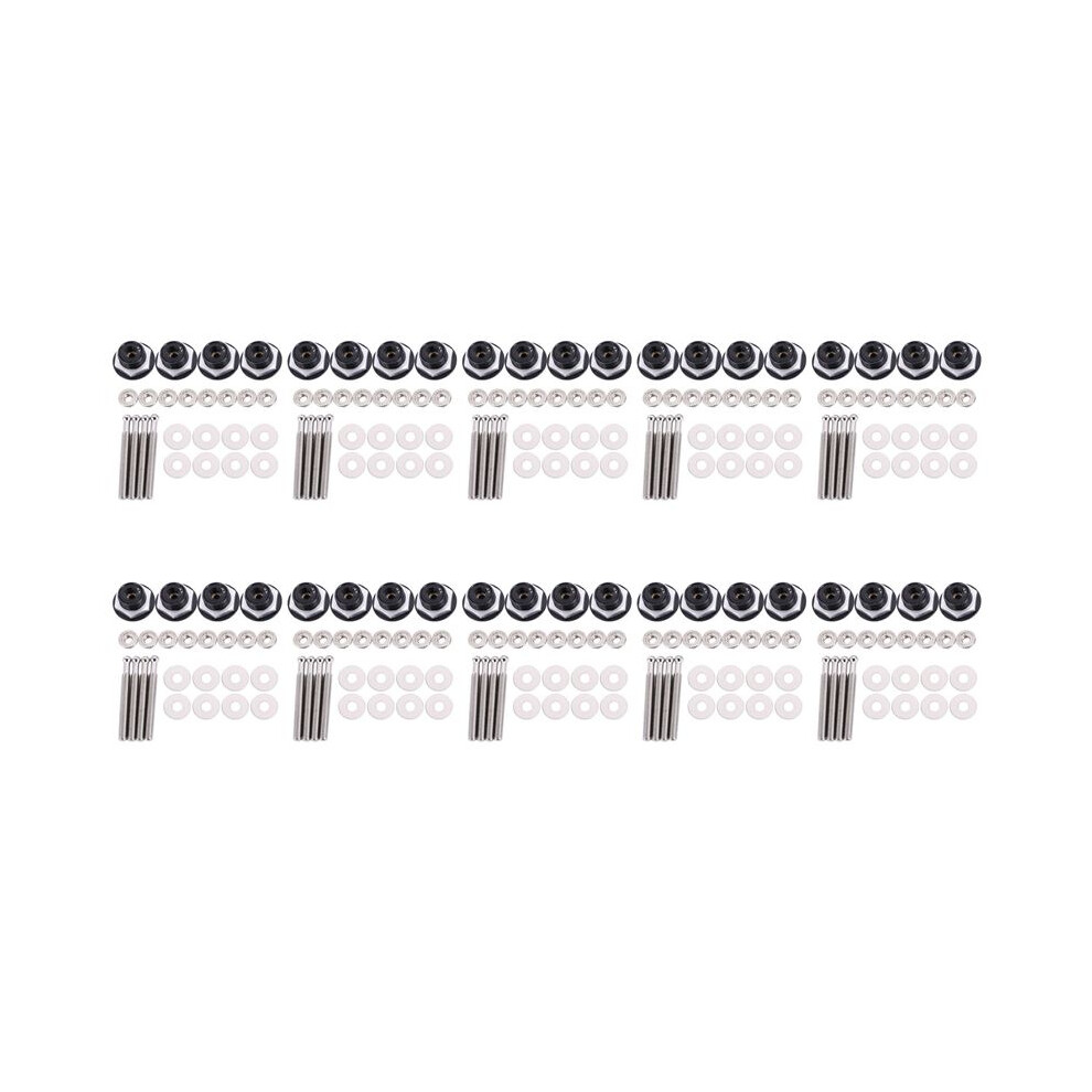 40X Push Button Quick Release Car Hood Bonnet Pin Lock Bumper Clip Black 6031427210721