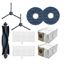 Pièces de Rechange pour Aspirateur Robot pour Omni C20 : Brosse Principale, Lingette de Nettoyage, Filtre HEPA et Sac à Poussière