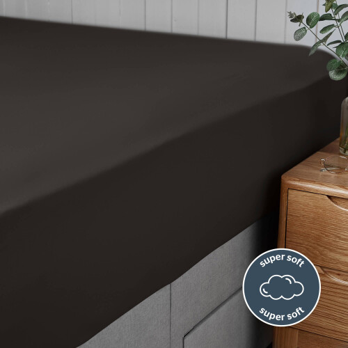 Silentnight Silentnight Supersoft Natural Fitted Sheet - Cosy & Comfortable Delicate Touch - 1