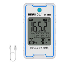 SNAKOL Luxmètre Numérique Professionnel 999 900 Lux, Luxmètre FC, Photomètre, Testeur de Lumière LCD A