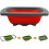 (Red, -) 6 quart Collapsible Colander with Extendable Handles blue 2