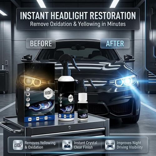 (3PCS, -) Headlight Restoration Kit, Car Headlamp Refurbisher 2