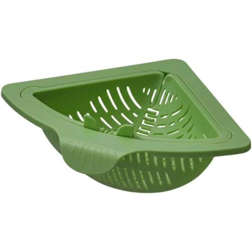 (Green, -) Magnetic Corner Sink Strainer, Triangular Drain Basket green 1