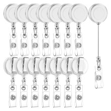 100 Pezzi Porta Badge Retrattile Clip Porta Carte D'Identità con Clip da Cintura In Metallo per Appendere Carte Portachiavi,A