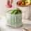 Stylish Multipurpose Produce Washer Plastic Fruit Spinner-Green 11