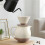 Ceramic Coffee Maker Dripping Brewer 830ml Capacity-Beige. 6