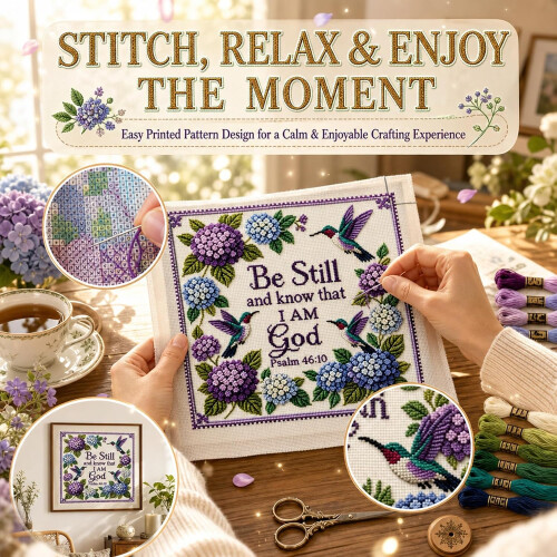 (2PCS, -) Kit de bordado de colibrí 2