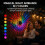 (2 Colored Light, -) Solar Mandala Projector Wall Light, IP65 Waterproof 4 Warm Light 5