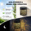 (2 Warm Light, -) Solar Mandala Projector Wall Light, IP65 Waterproof 4 Warm Light 2