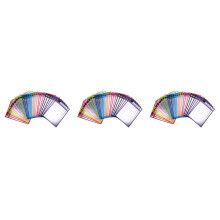 90 Pack Dry Erase Pockets PVC Transparent Sewn Dry Erase File Bag Reusable Dry Erase Bag