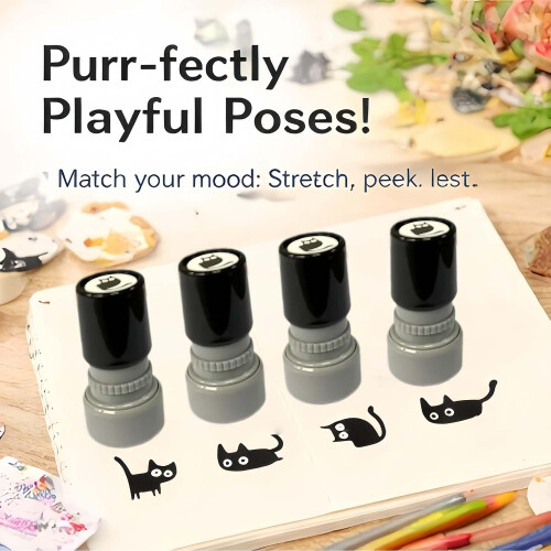 (One Set, -) 3 sets tampons chat, encre 2