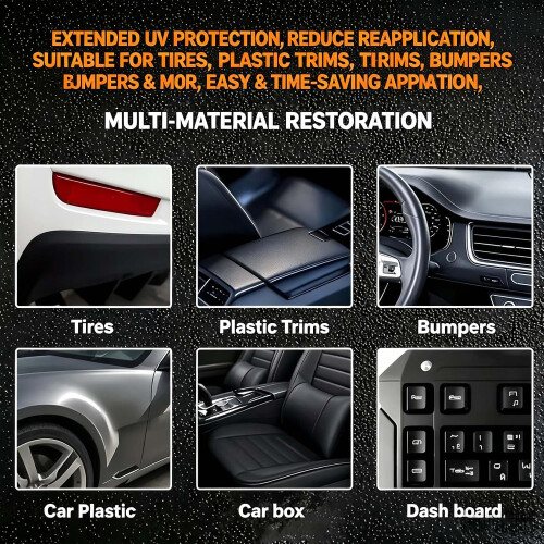 (3pcs, -) 2pcs Premium Tire Coating Paste, Ceramic Rubber Shine Restorer 2