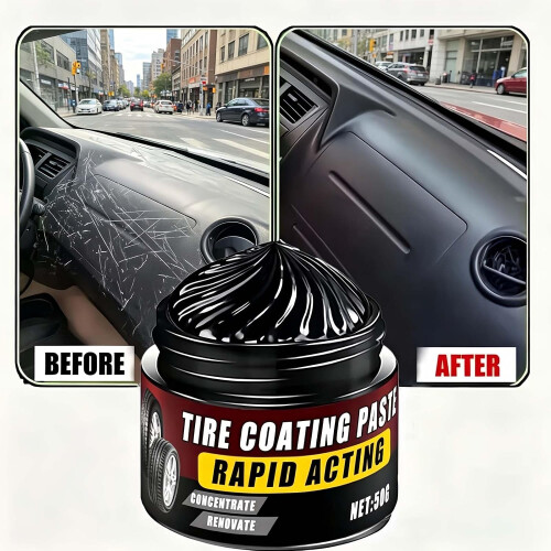 (6pcs, -) 2pcs Premium Tire Coating Paste, Ceramic Rubber Shine Restorer 1
