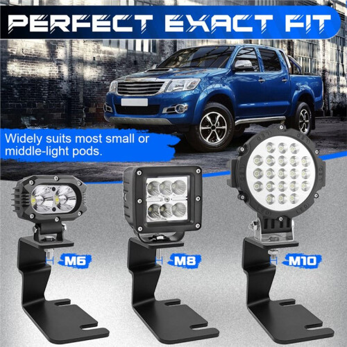 Kit di Montaggio per Supporto Luci A-Pillar per LED e Luci Antinebbia per  Hilux 2014-2025 1