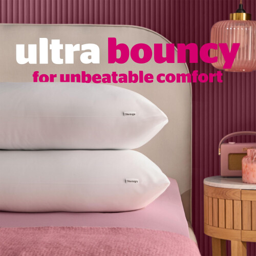 Silentnight Silentnight Ultrabounce Pillows 2 Pack – Soft Medium Support Comfortable Bo 1