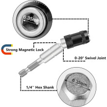 (2pcs-a, -) Magnetický držák vrtáků s otočným hrotem, 2 ks otočných hrotů