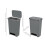 Addis Addis 50L Rectangular Kitchen Pedal Bin with Recycling Divider – Large Fami 6