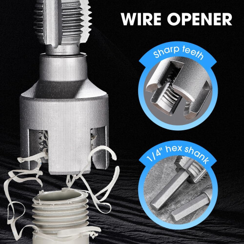 (size_name, 1/2"+3/4") 1/2" Electric Drill Compatible Pipe Threader, Plastic 1/2" 2