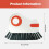 (Orange-2pcs, -) Brosse rails fenêtre, orange, 1 pièce 7