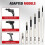 (6 Pcs, -) 6 embouts magnétiques, 25-150mm 4