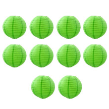 Lanterne di Carta Verde Erba, Lanterne Rotonde DIY Adatte per Matrimoni, Centri Commerciali, Scuole, Attività All'Aperto