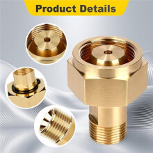 Acetylene Regulator Adapter, Fits for CGA-520 B Tank Acetylene to CGA-200MC Acetylene Regulator,Acetylene Adapter,Brass