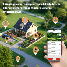 3-Zons Vattentimer WiFi Trädgårdsbevattningskontroller Dimma & Bevattning App Fjärrautomatiserat Bevattningssystem EU-Kontakt