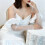 Formal Event Oversized Tulle Sleeve Arm Cover Lightweight-Cream 3