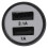 Chargeur voiture en alliage d'aluminium 2.1Ah 3
