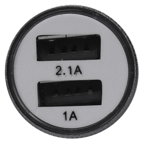 Chargeur voiture en alliage d'aluminium 2.1Ah 2