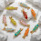 Ornement délicat de breloque de poisson en acier-Vert 9