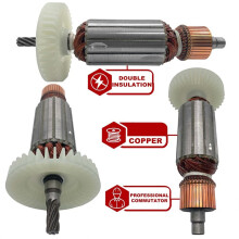 Armature Rotor Replacement for Weka DK32 Grinding Drill, Gear Motor Armature, Power Tool Motor Spare Part