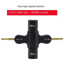 M5 Quad Sleutel met Ingebouwd Eenrichtingslager Gereedschap 1.5mm/2mm Schroevendraaier Ontgrendelingspropeller Borstelloze Motor
