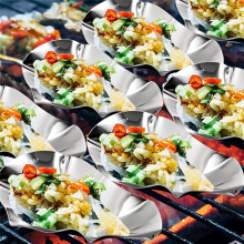 Grillbara Ostronskal i Rostfritt Stål, Återanvändbara för Ugnsbakade Grillade Snäckor, Ostronskål i Metall för Matlagning Av Skaldjur, 24 Delar
