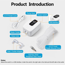 Portable Food Grade USB Electric Auto Siphon Self Priming Pump for Bottling Home Brew Wine,Beer,Beverages and Kombucha