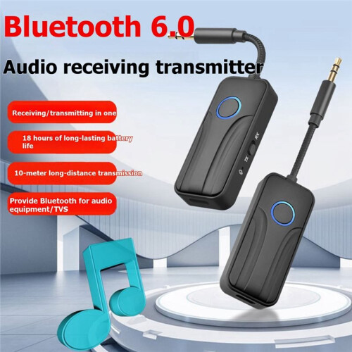 Trasmettitore e Ricevitore Audio  6.0 2 In 1, Ingresso AUX da 3,5 mm per Auto 1