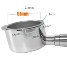 Dubbelpip 51 mm Kaffefilterhållare med 1 för 2 Koppar för ECO680 ECO685 Kaffemaskin