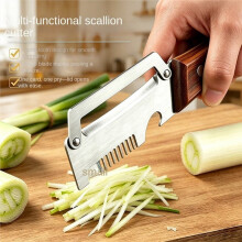 2PCS Vegetable Peeler & Julienne Slicer, Stainless Steel Cutter with Wooden Handle and Bottle Opener