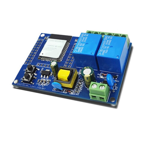 ESP32-WROOM-32E AC220V WiFi BLE Dual Channel Relay Module Development Board  Home IoT Wireless Control 1