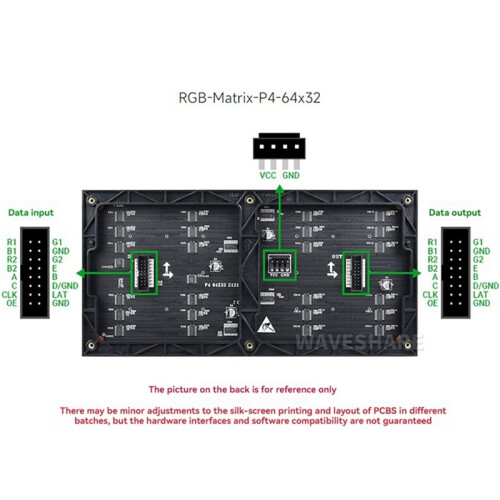 P4 LED Screen Panel Module 1/16 Scan 256x128mm 64x32 Pixels Full Color P4 LED Matrix Display 2