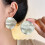 Boucles d'oreilles rondes irrégulières abstraites-Blanc 8