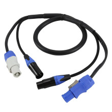Hoogwaardige Powercon 3-Pins XLR-Combokabel 1 M DMX512 Power Con-Kabel voor Podiumverlichting LED-Scherm