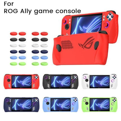 For  Ally Handheld Game Console All-Inclusive Silicone Protective Case Handheld Anti-Drop Protective Case,Red 1