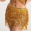 Practical Theater Costume Top And Hip Accessories-Gold os 7